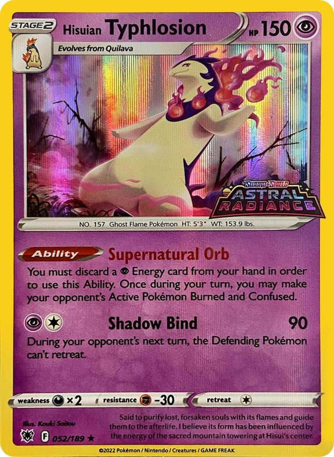 Hisuian Typhlosion - 052/189 (GameStop Exclusive) (052/189) (Miscellaneous Cards & Products)