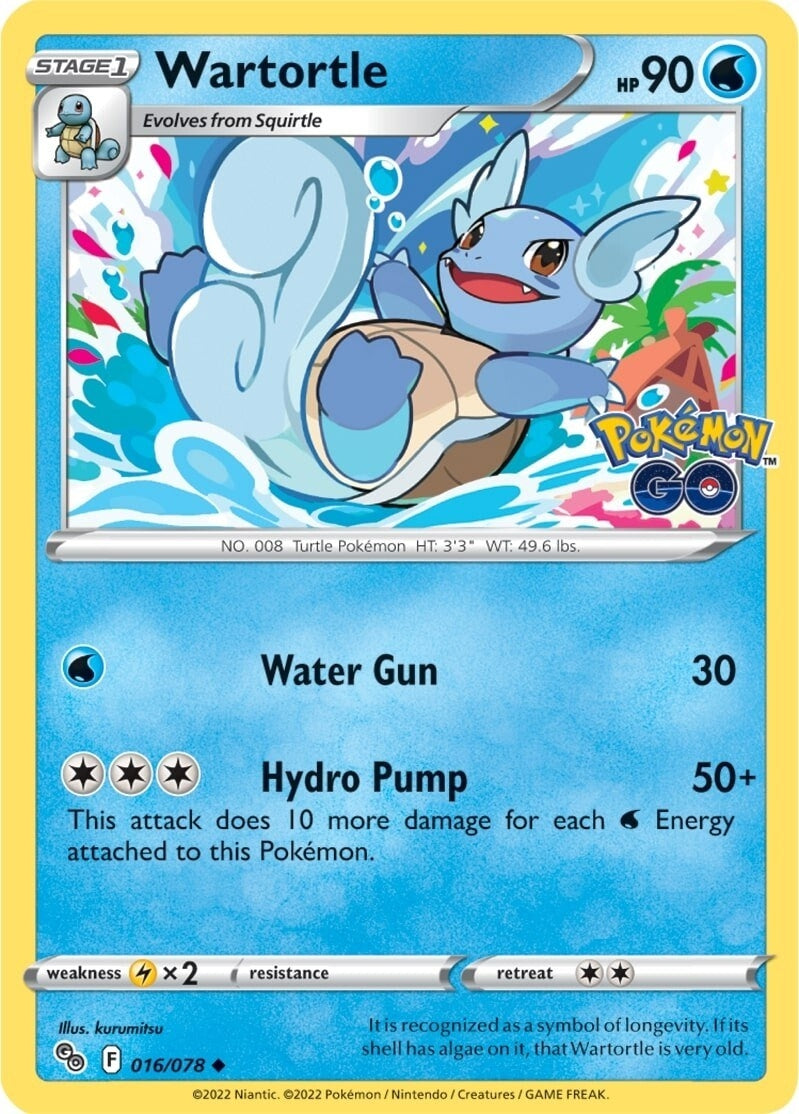 Image for Wartortle (016/078) (Pokemon GO) (PGO) - Pokemon