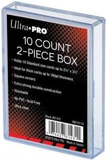 Image for 2-Piece 10 Count Clear Card Storage Box - Deck Boxes