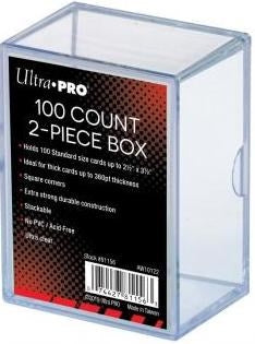 Image for 2-Piece 100 Count Clear Card Storage Box - Deck Boxes