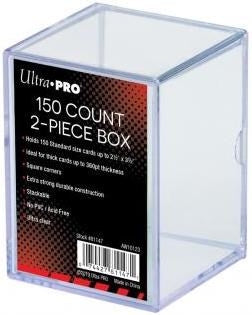 Image for 2-Piece 150 Count Clear Card Storage Box - Deck Boxes