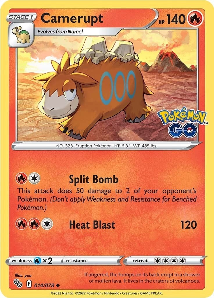 Image for Camerupt (014/078) (Pokemon GO) (PGO) - Pokemon