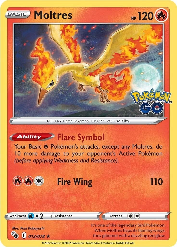 Image for Moltres (012/078) (Pokemon GO) (PGO) - Pokemon