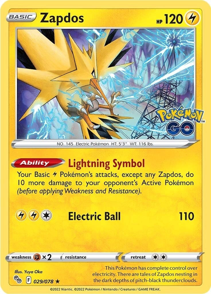 Image for Zapdos (029/078) (Pokemon GO) (PGO) - Pokemon