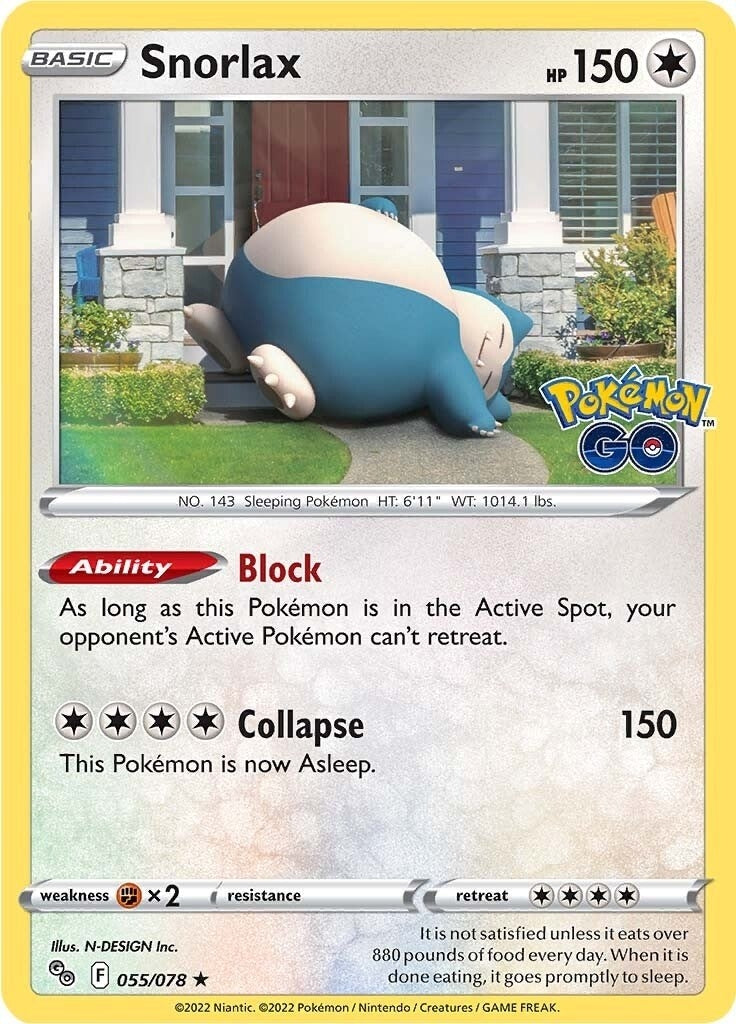 Image for Snorlax (055/078) (Pokemon GO) (PGO) - Pokemon