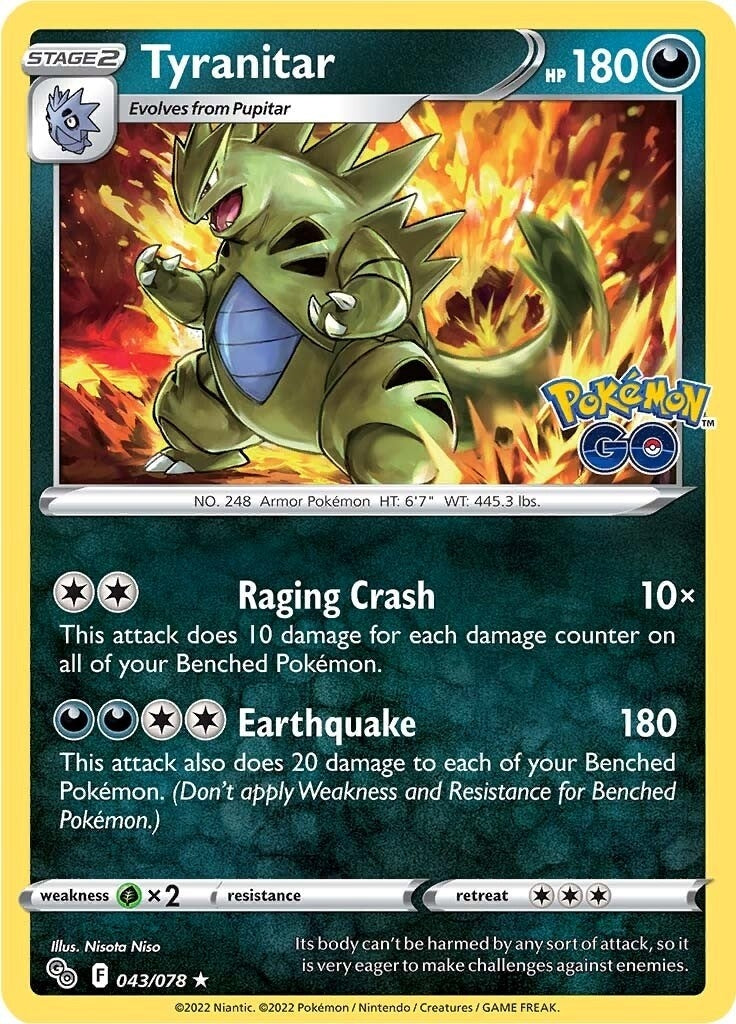 Image for Tyranitar (043/078) (Pokemon GO) (PGO) - Pokemon