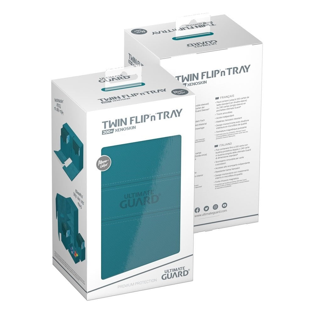 Image for Twin Flip 'n' Tray Xenoskin Monocolor Deck Case - Petrol (Holds 200+) - Deck Boxes