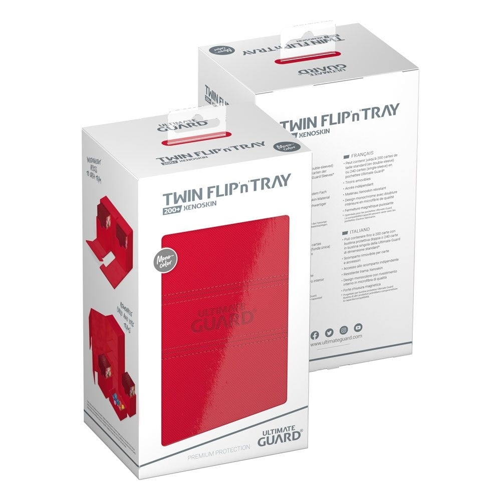 Image for Twin Flip 'n' Tray Xenoskin Monocolor Deck Case - Red (Holds 200+) - Deck Boxes