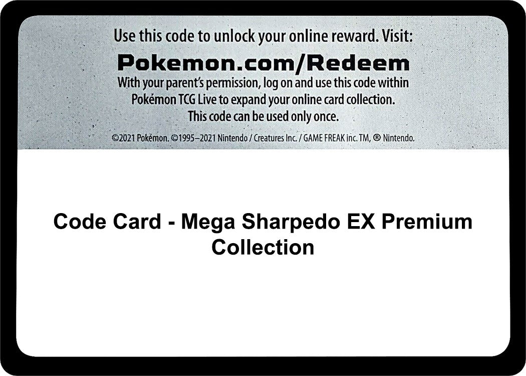 Image for Code Card - Mega Sharpedo EX Premium Collection (SM Base Set) (SM01) - Pokemon