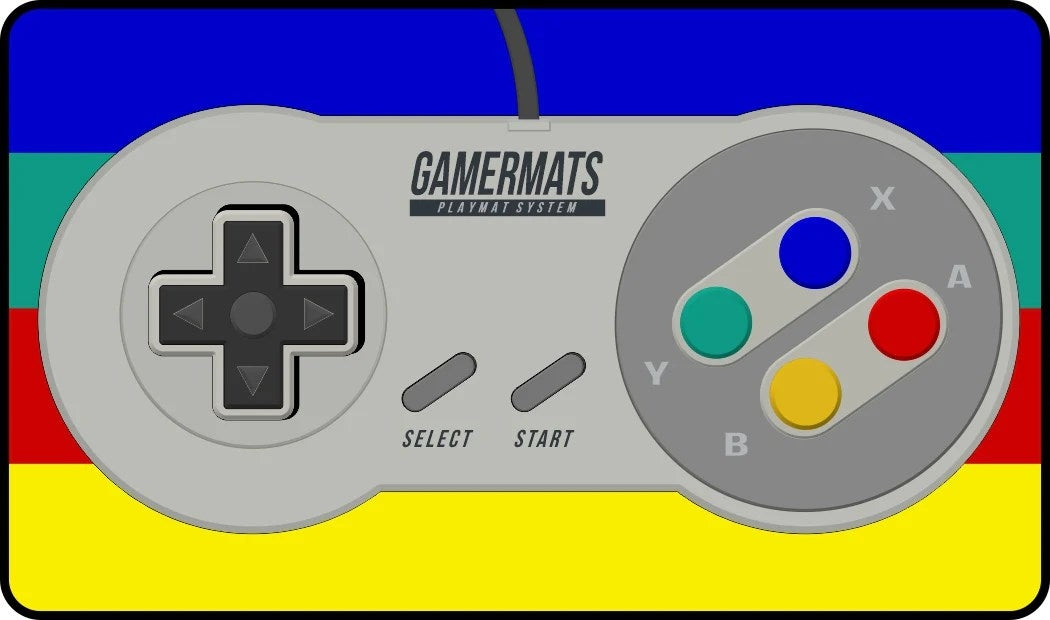 Image for GamerMats Playmat - Controller 2 Rainbow (Premium Black Stitched) - Playmats
