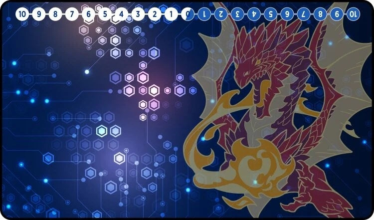 Image for GamerMats Playmat - Digimon Compatible Red Dragon (Premium Black Stitched) - Playmats
