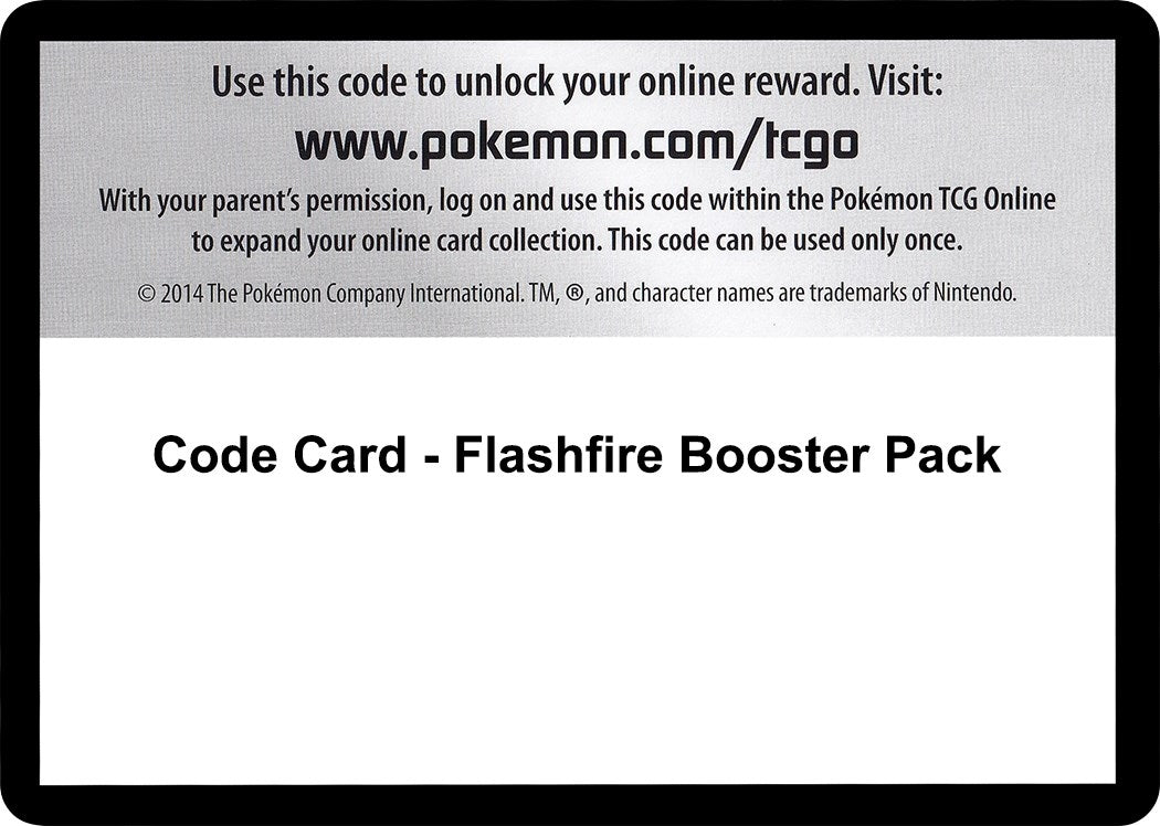 Image for Code Card - Flashfire Booster Pack (XY - Flashfire) (FLF) - Pokemon
