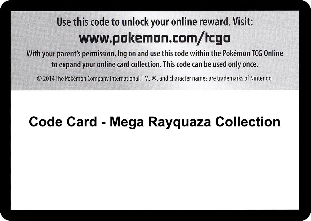 Image for Code Card - Mega Rayquaza Collection (XY - Roaring Skies) (ROS) - Pokemon