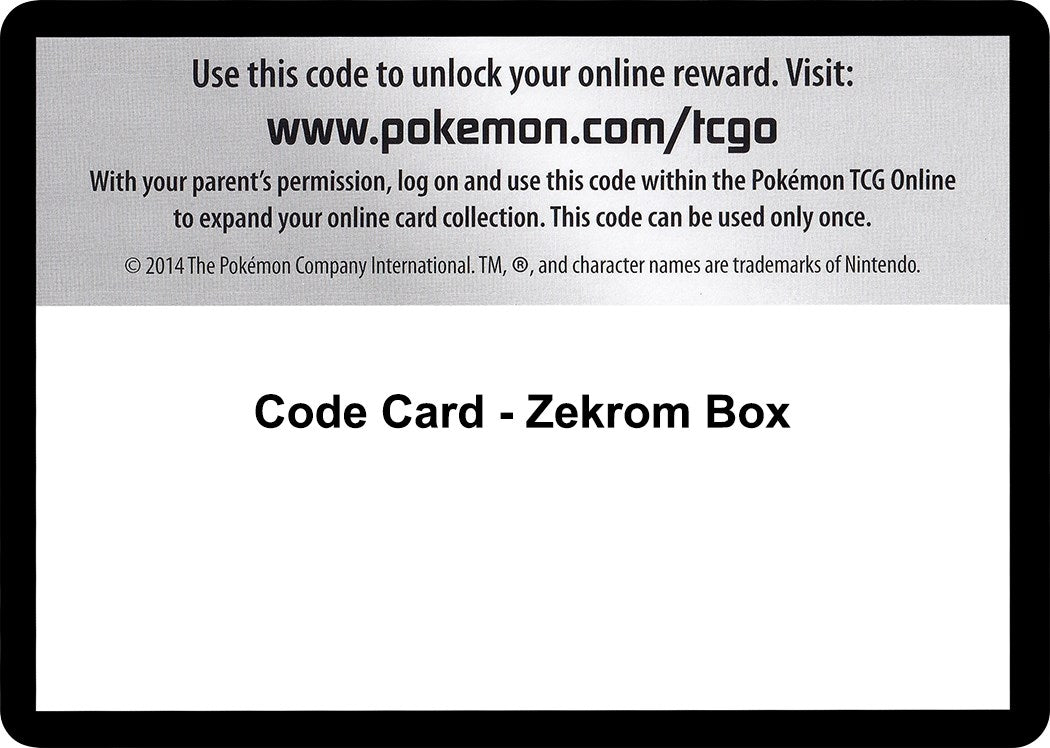 Image for Code Card - Zekrom Box (Emerging Powers) (EPO) - Pokemon