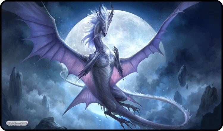 Image for GamerMats Playmat - White Dragon of the Night - Playmats