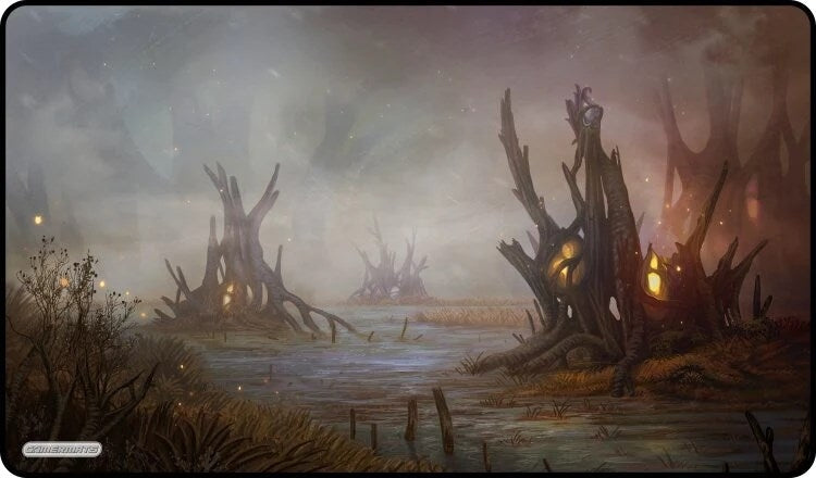 Image for GamerMats Playmat - Magic Swamp (Premium Black Stitched) - Playmats