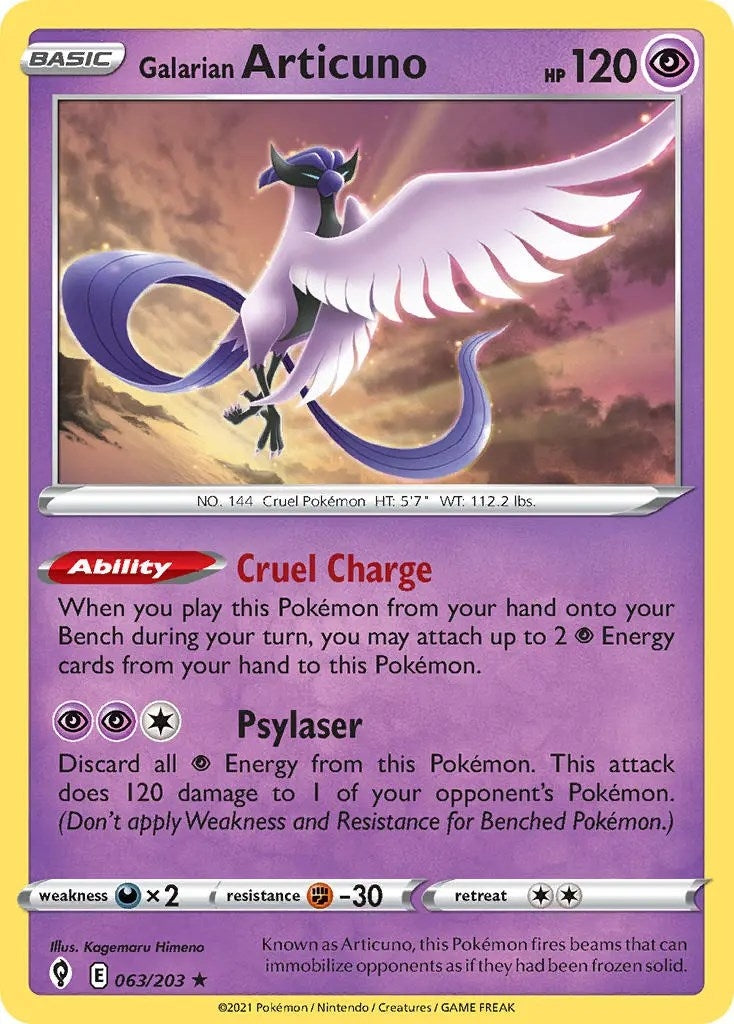 Image for Galarian Articuno (063/203) (Deck Exclusives) (PR) - Pokemon
