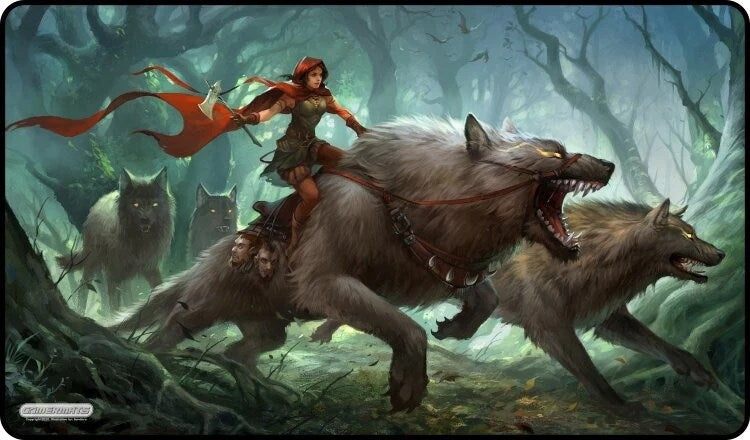 Image for GamerMats Playmat - Dark Red Riding Hood (Premium Black Stitched) - Playmats
