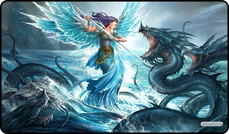 Image for GamerMats Playmat - Aquatic Angel (Premium Black Stitched) - Playmats