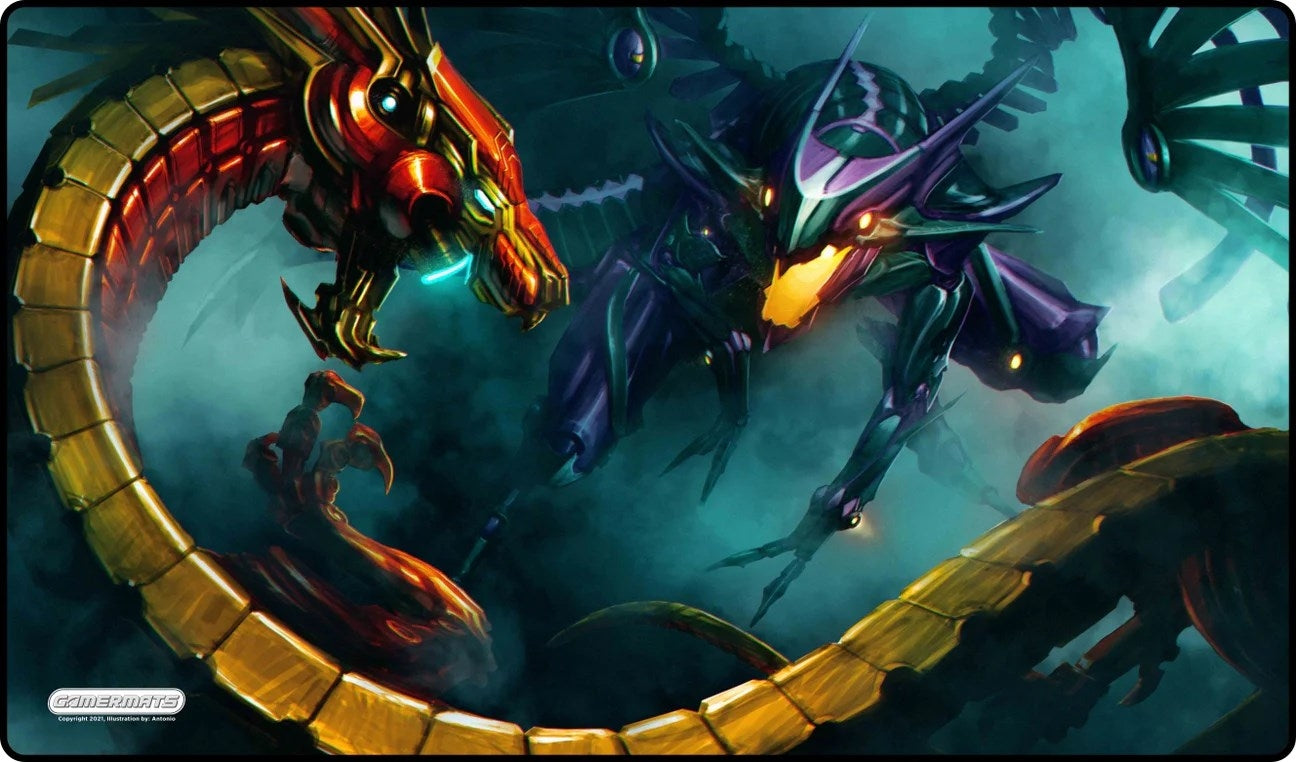 Image for GamerMats Playmat - Mecha Battle (Premium White Stitched) - Playmats