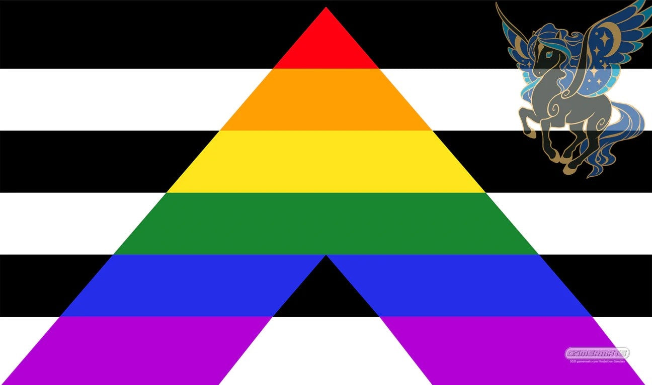 Image for GamerMats Playmat - Ally Unicorn Flag (Premium White Stitched) - Playmats
