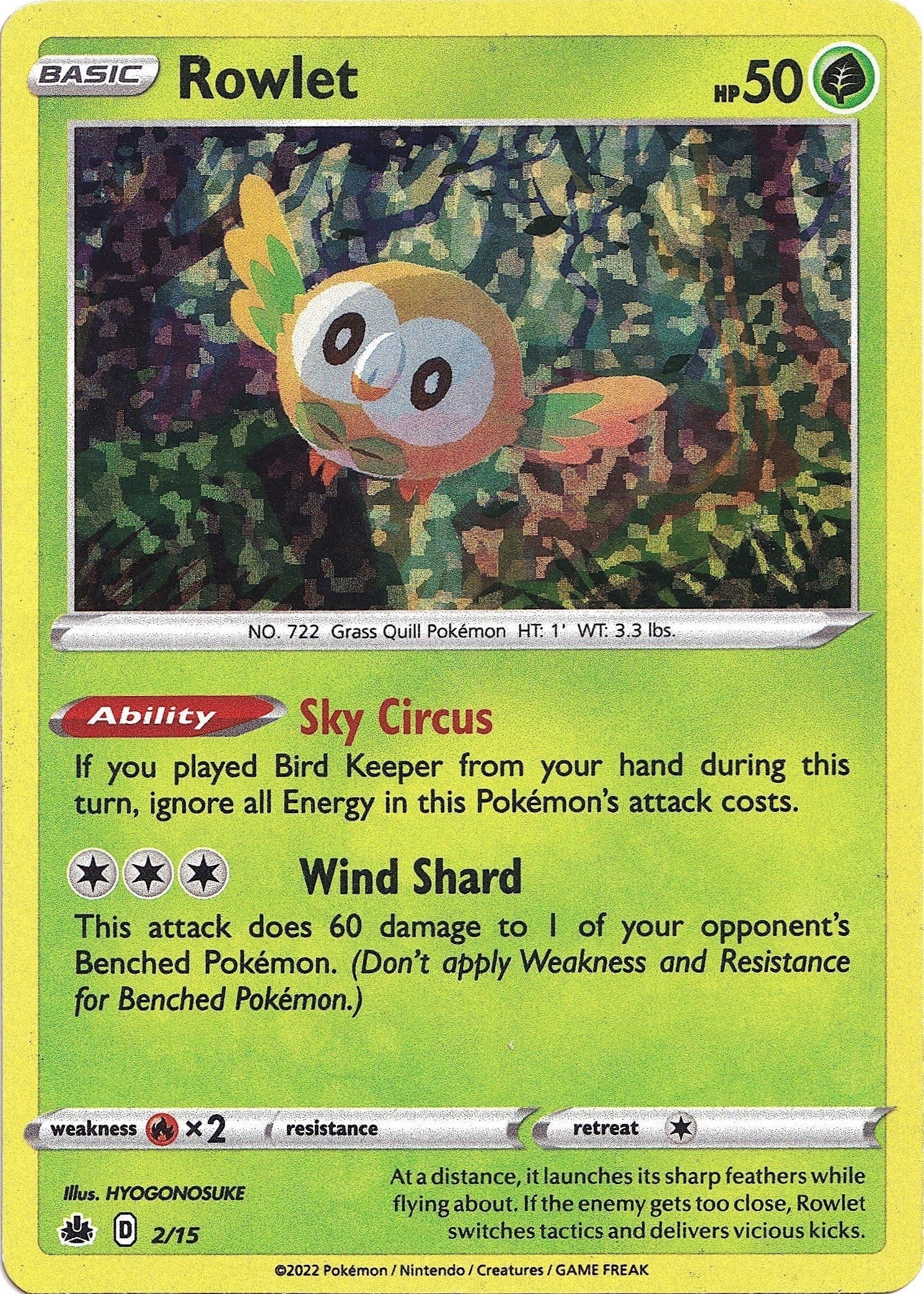 Image for Rowlet (002/015) (McDonald's Promos 2022) (M22) - Pokemon