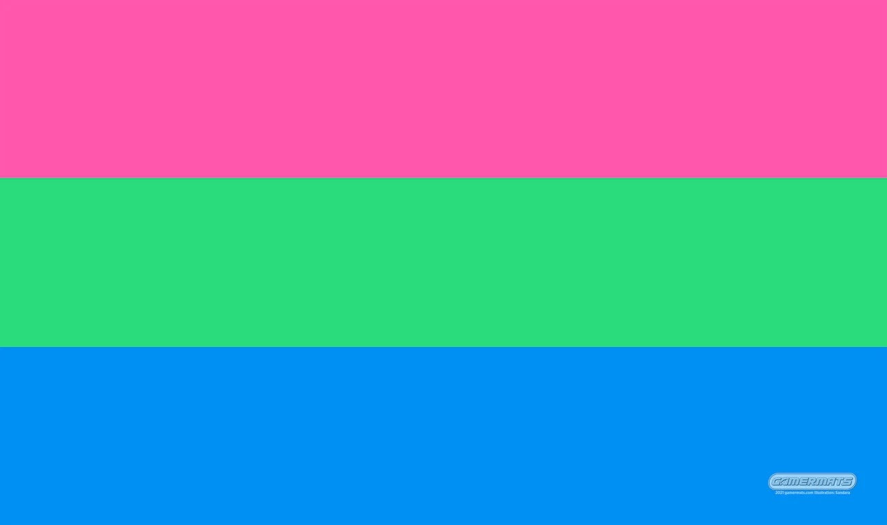 Image for GamerMats Playmat - Polysexual Pride Flag (Premium White Stitched) - Playmats