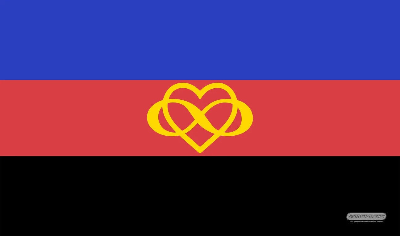Image for GamerMats Playmat - Polyamorous Flag (Premium White Stitched) - Playmats