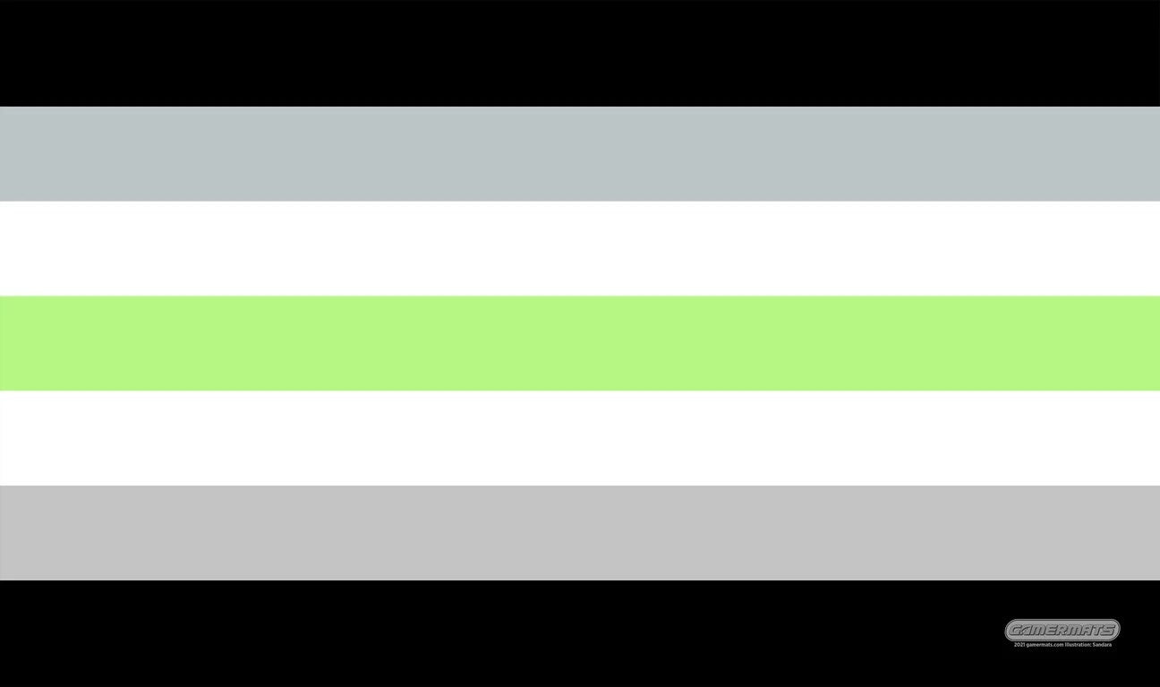 Image for GamerMats Playmat - Agender Flag (Premium White Stitched) - Playmats