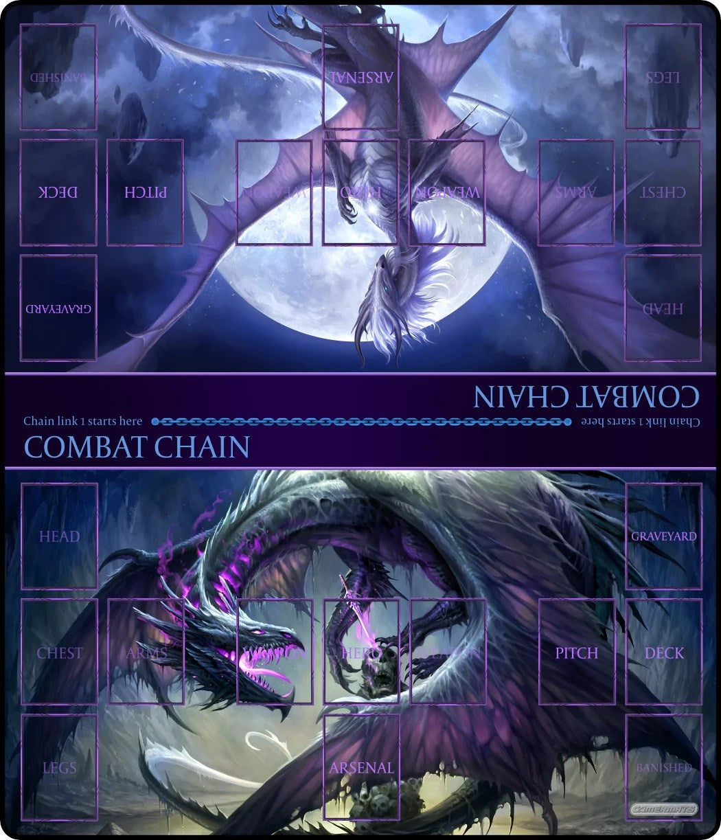 Image for GamerMats Playmat - Double Dragons 2-Player XL Playmat (Flesh and Blood Compatible) - Playmats