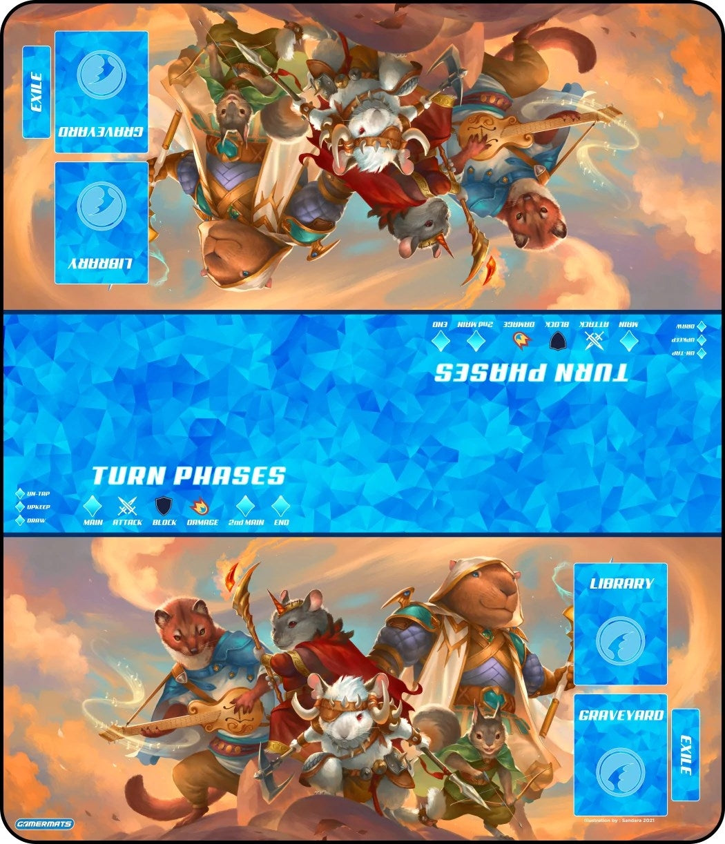 Image for GamerMats Playmat - Animal Raiding Party 2-Player XL Playmat (Magic Compatible) - Playmats