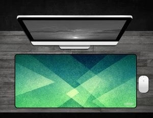 Image for Green Woven Shapes - Deskmat - Playmats