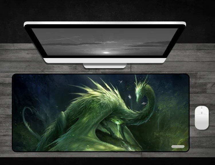 Image for Green Crystal Dragon - Deskmat - Playmats