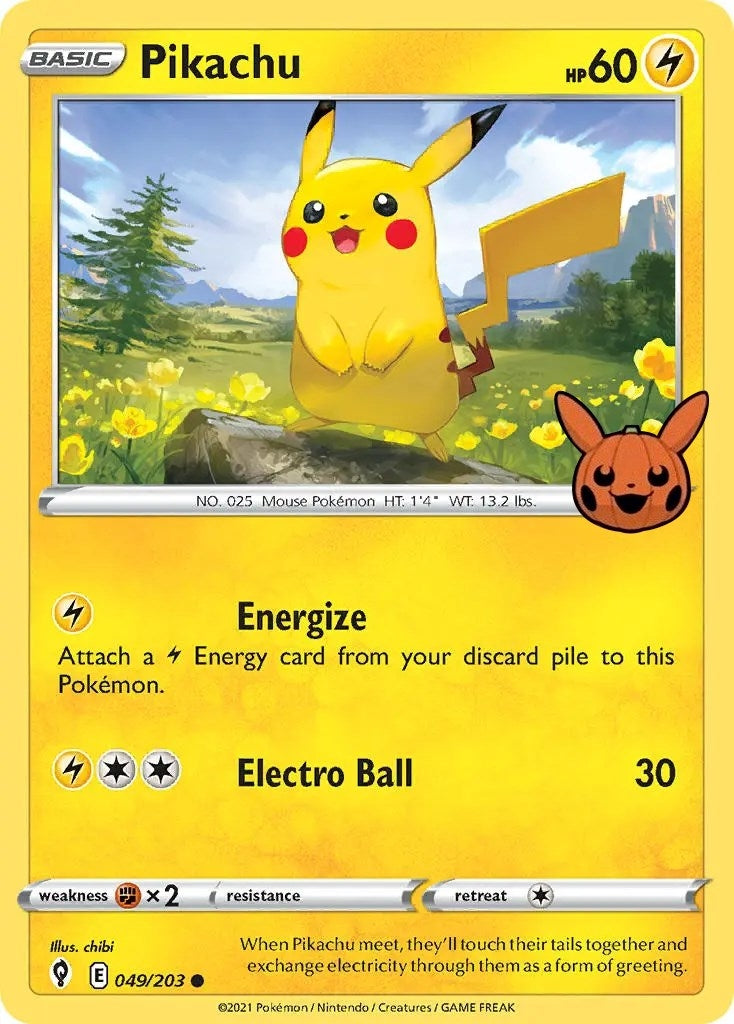 Image for Pikachu (049/203) (Trick or Trade BOOster Bundle) (TTBB) - Pokemon