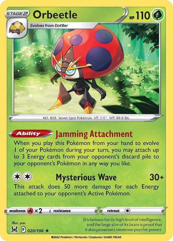 Image for Orbeetle (020/196) (SWSH11: Lost Origin) - Pokemon