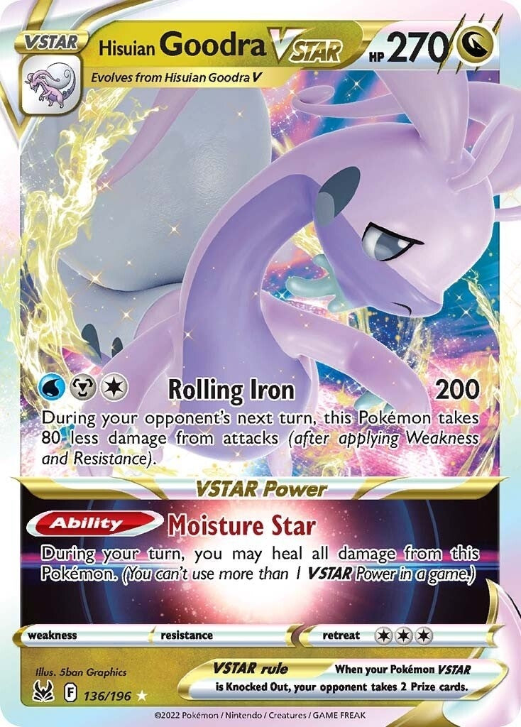 Hisuian Goodra VSTAR (136/196) (SWSH11: Lost Origin)