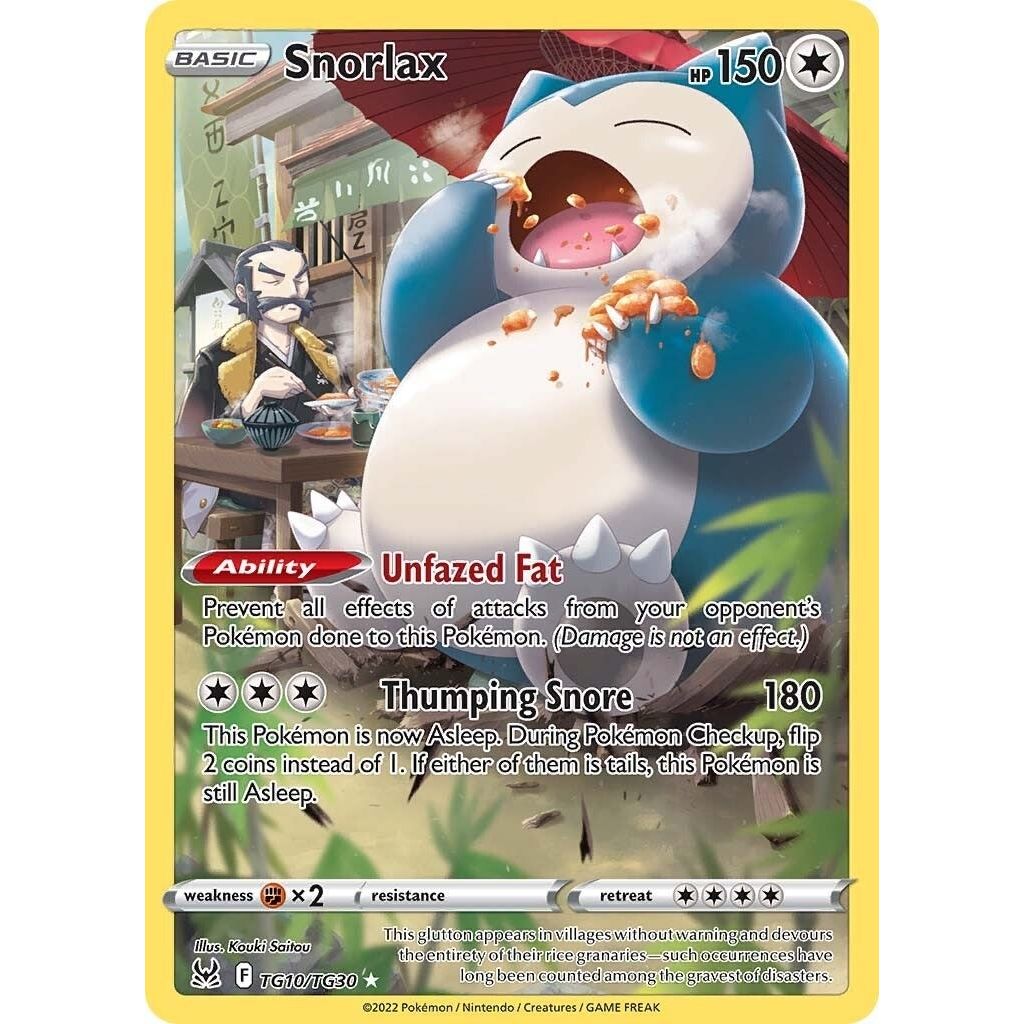 Snorlax (TG10/TG30) (SWSH11: Lost Origin Trainer Gallery) - PokeBox USA