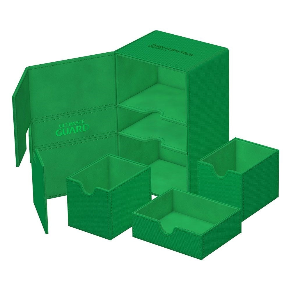 Image for Twin Flip`n`Tray XenoSkin Monocolor - Green (Holds 160+) - Deck Boxes