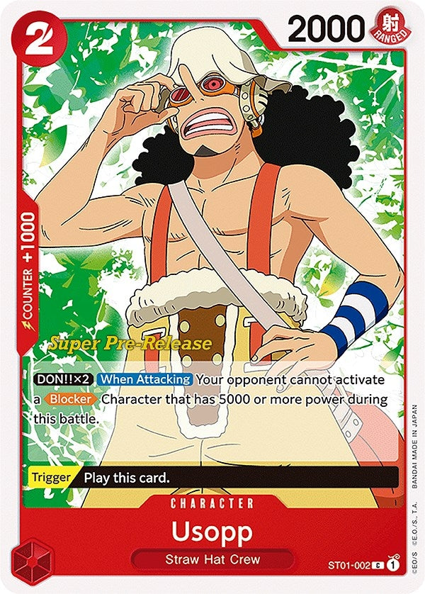 Image for Usopp (ST01-002) (Super Pre-Release Starter Deck 1: Straw Hat Crew) (ST-01 PRE) - One Piece Card Game