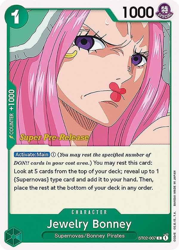 Image for Jewelry Bonney (ST02-007) (Super Pre-Release Starter Deck 2: Worst Generation) (ST-02 PRE) - One Piece Card Game