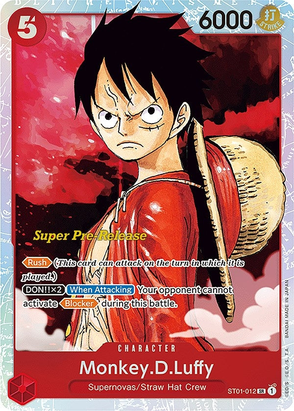 Image for Monkey.D.Luffy (012) (ST01-012) (Super Pre-Release Starter Deck 1: Straw Hat Crew) (ST-01 PRE) - One Piece Card Game