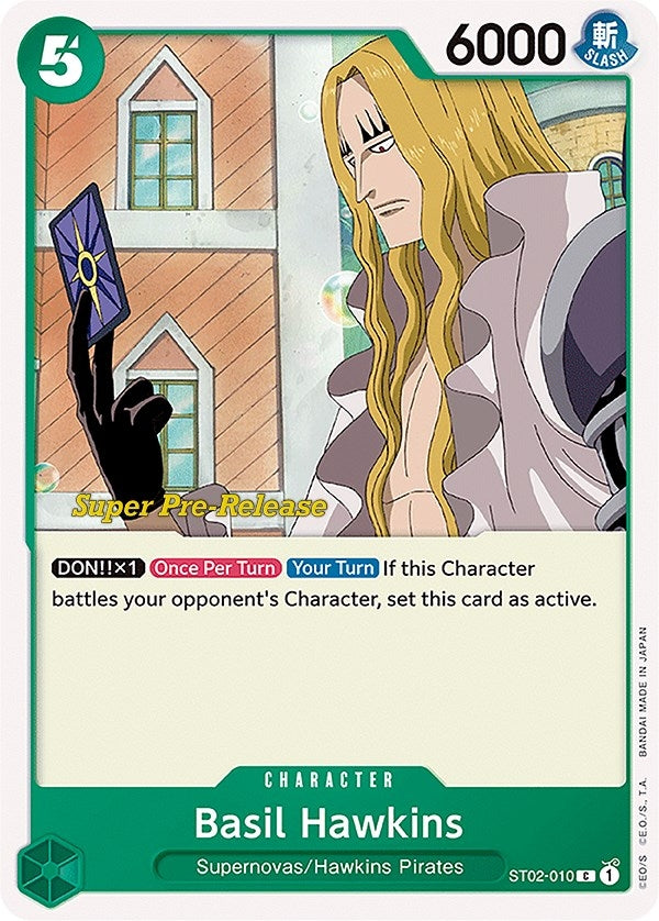 Image for Basil Hawkins (ST02-010) (Super Pre-Release Starter Deck 2: Worst Generation) (ST-02 PRE) - One Piece Card Game