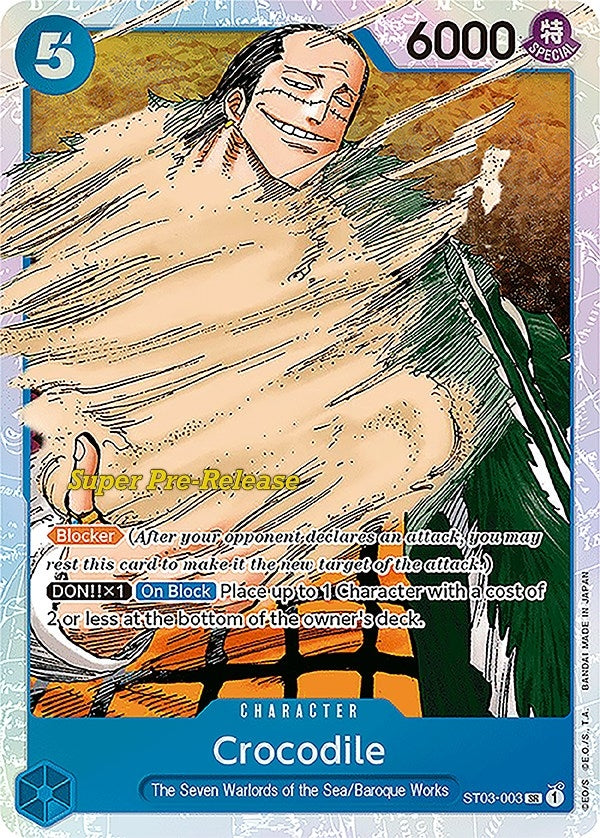 Image for Crocodile (003) (ST03-003) (Super Pre-Release Starter Deck 3: The Seven Warlords of the Sea) (ST-03 PRE) - One Piece Card Game