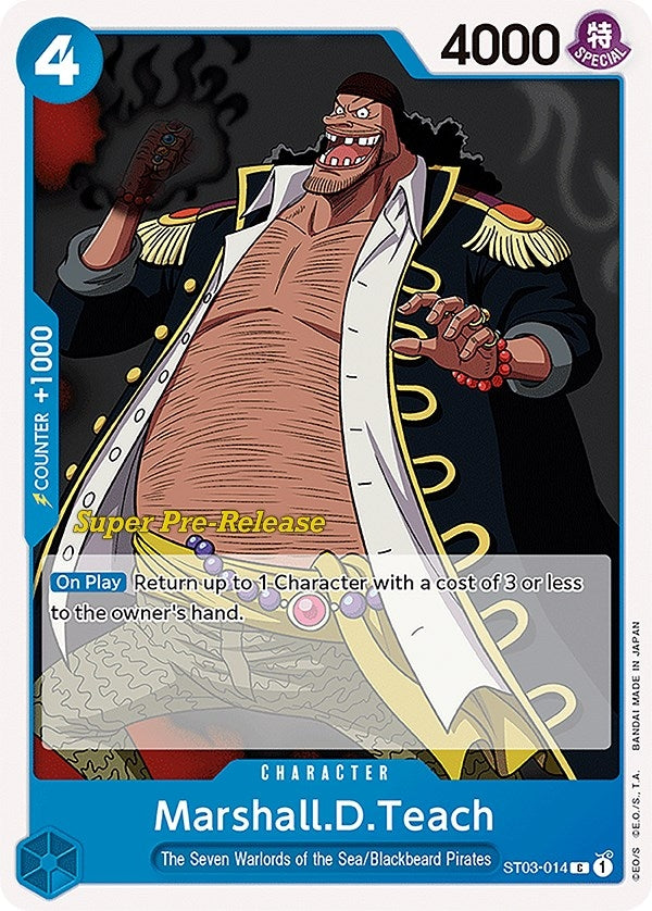 Image for Marshall.D.Teach (ST03-014) (Super Pre-Release Starter Deck 3: The Seven Warlords of the Sea) (ST-03 PRE) - One Piece Card Game
