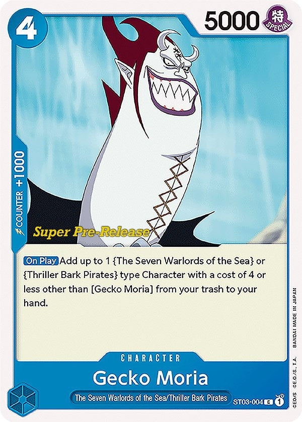 Image for Gecko Moria (ST03-004) (Super Pre-Release Starter Deck 3: The Seven Warlords of the Sea) (ST-03 PRE) - One Piece Card Game