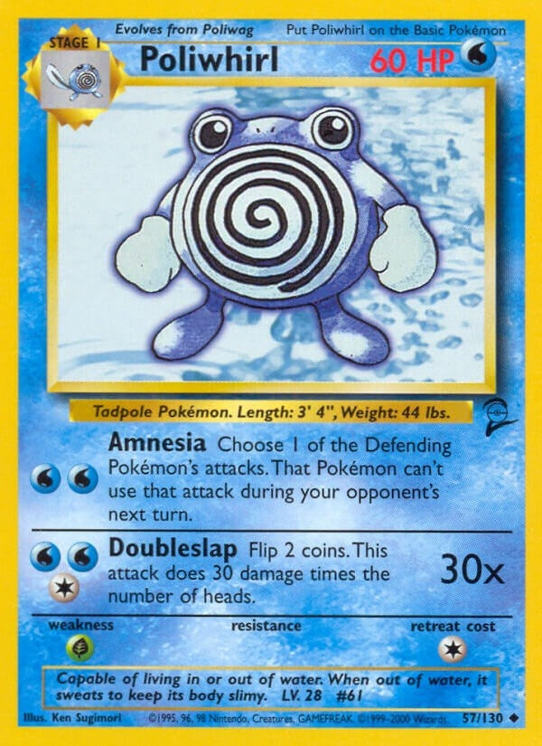 Image for Poliwhirl (057/130) (Base Set 2) - Pokemon