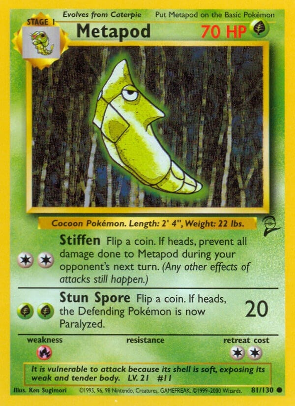 Image for Metapod (081/130) (Base Set 2) - Pokemon