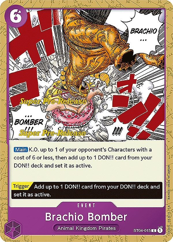 Image for Brachio Bomber (ST04-015) (Super Pre-Release Starter Deck 4: Animal Kingdom Pirates) (ST-04 PRE) - One Piece Card Game