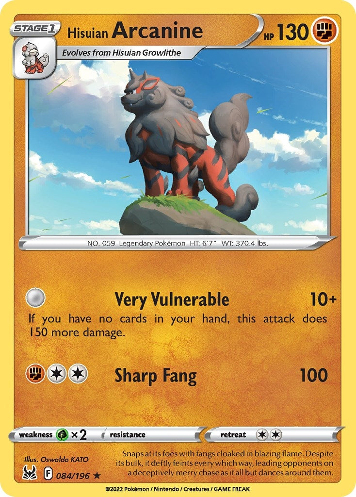 Image for Hisuian Arcanine - 084/196 (Non-Holo) (084/196) (Deck Exclusives) (PR) - Pokemon