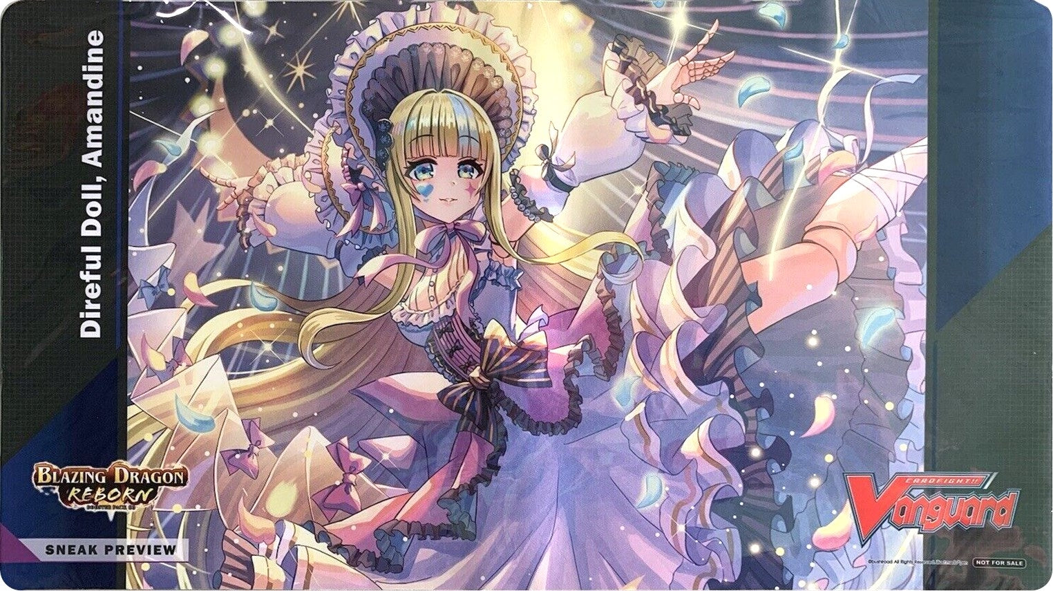 Image for Cardfight!! Vanguard Sneak Preview Playmat - Blazing Dragon Reborn - Direful Doll, Amandine - Playmats